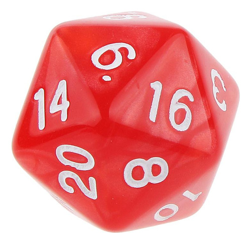 20piece Twenty Sided D20 Para Jugar Rpg Party Rojo Y Azul
