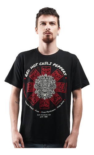 Camiseta Red Hot Chili Peppers Aztec Logo Rock Activity