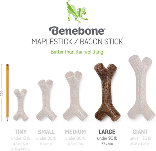 Imagem 3 de 4 de Osso Para Cachorro Roer - Benebone Maplestick Grande