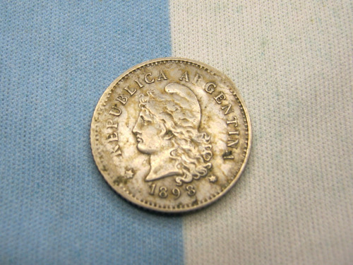 Argentina Niquel 10 Centavos 1898     8 Separado   Escasa