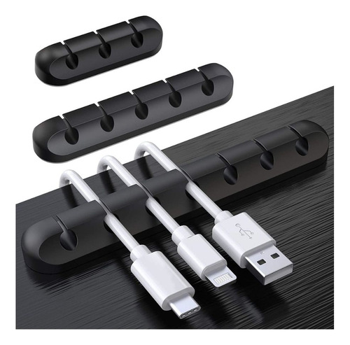 Timotech Organizador De Cables Clips Autoadhesivos De Cables Color Negro