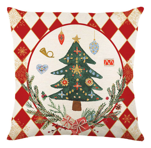 4 Funda De Cojín De Lino Con Diseño Cascanueces De Navidad Y