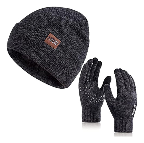 Winter 1-3 Pcs Beanie Hat Gloves Scarf For Men And