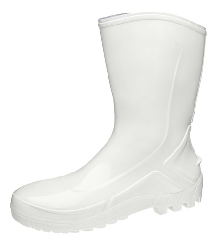 Bota Segurança Pvc 110vflex Branca Cano Médio Forro Marluvas