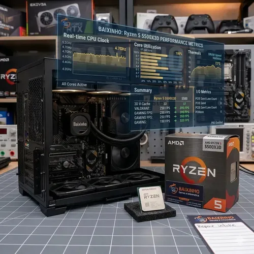 Processador Amd Ryzen 5 5500x3d Am4 3ghz 4ghz 6c 12t 99mb | Frete
