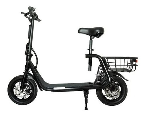 Imagen 8 de 10 de Monopatin Electrico Max You C1 Con Asiento Y Canasto 25 Km/h