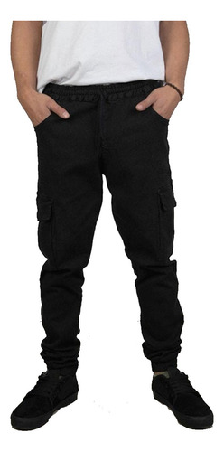 Pantalon Cargo Hombre Jogger Babucha Gabardina Elastizado