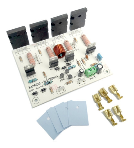 Placa Amplificador De Audio 200w Rms + Fonte Completa