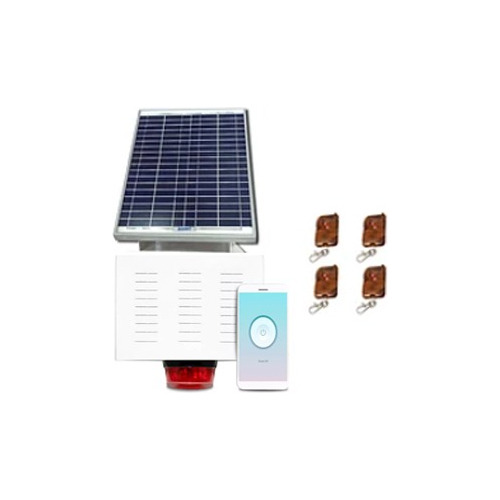 Alarma Comunitaria Solar Wifi 118db + 4 Controles + Envio