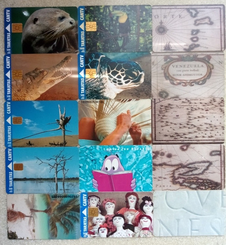 Colección Tarjetas Telefónica Cantv Chip Rígidas 97 Unidades (Usado)
