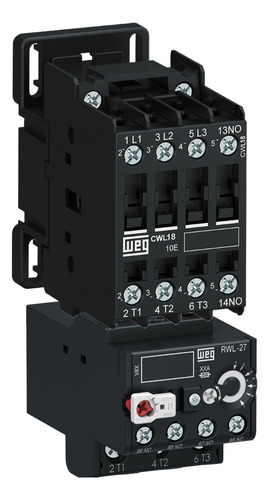 Contator WEG Cwl 18a relé sobrecarga Rwl 11 A 17a