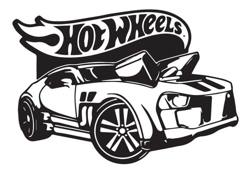 Auto De Carrera Hotwheels Stickers Infantil Decorativo