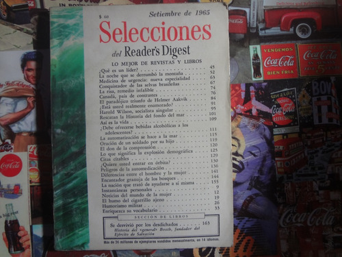 Selecciones Readers Digest Sept 65 Harold Wilson Lider 