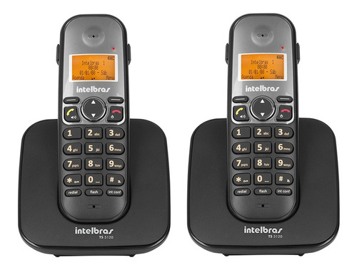 Kit Telefone Ts 5120 + 1 Ts 5121 Intelbras Sem Fio Com Nf