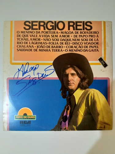 Lp Sérgio Reis Autografado.