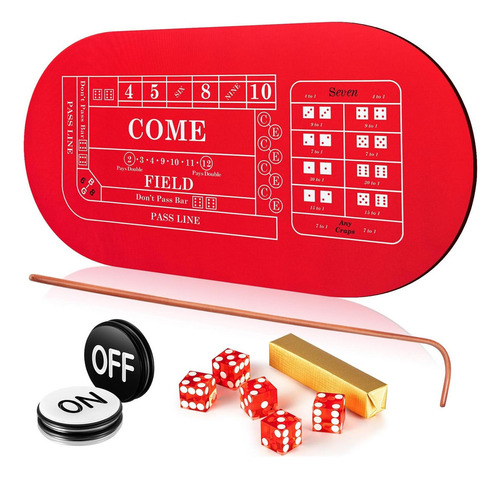 Juego De Mesa De Craps Leyndo Con Tapete Y Dados De Casino