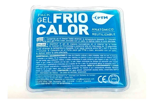 Pack De Gel Frío Calor De 13x13 Cm Ptm