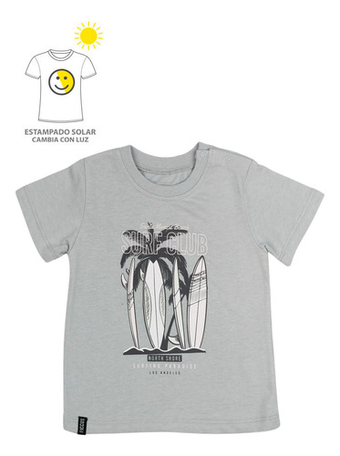 Polera Solar Gris Bebé Niño Ficcus