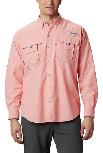 Camisa Columbia Bahama Ii Talla Small Color Salmon / Coral