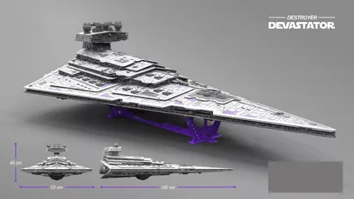 comprar Star Wars Destructor Imperial Con Base Stl Para Impresión 3d