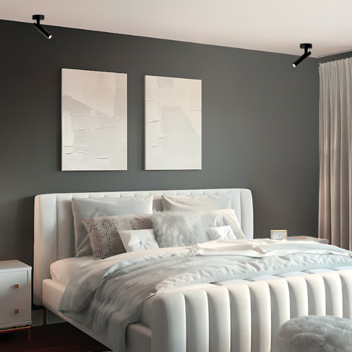 Spot Led Sobrepor Moderno Foco Direcionável 2w 3000k Estrutura Preto