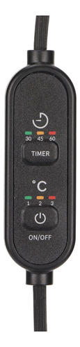 Mouse Aquecido De 3 Níveis, Preto, Ajustável, Ergonômico, 16