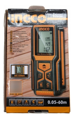 Trena A Laser Profissional 60 Metros Ingco Hldd0608