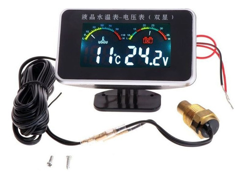 Medidor De Temperatura Del Agua Del Coche 12v/24v Lcd Termóm