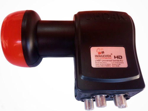 Imagem 2 de 6 de Lnb Quadruplo Full Hd Banda Ku Universal Lnbf 4 Saídas