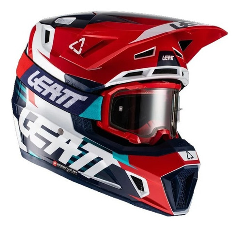 Capacete Leatt Moto 7.5 Com Óculos - Royal Motocross