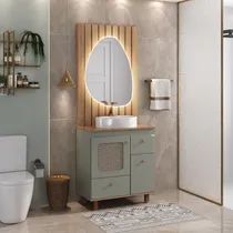 Comprar Conjunto Júlia C\u002Fpés 78cm C\u002F Painel E Espelho Orgânico C\u002Fled