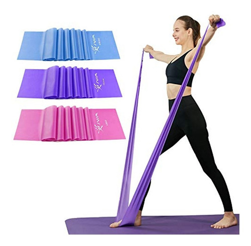 Imagen 3 de 5 de Banda Elástica De Resistencia Para Pilates Yoga / Lhua Store