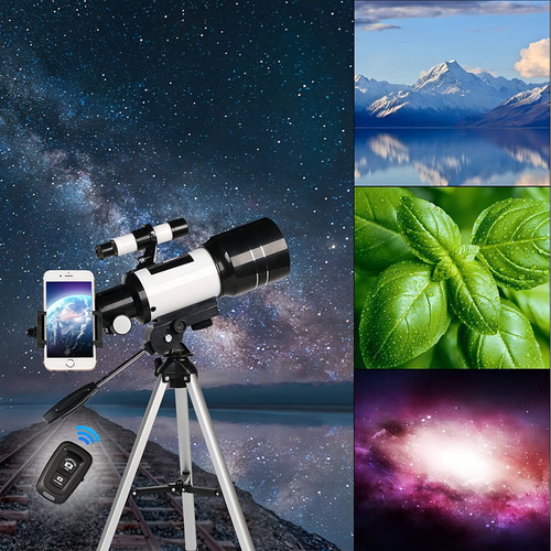 Telescopio Profesional Para Astronomía Con Trípode Soporte Color Cian