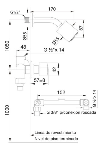 Grifería Fv B1 Arizona P Para Ducha Sin Transferencia Cromo
