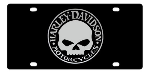 Placa Harley Davidson Con Emblema Willie G Cromado