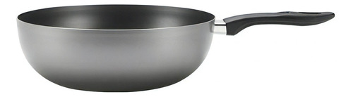 Wok 28 Cm Brinox Maple Teflón 4,1l Antiadherente Color Plateado