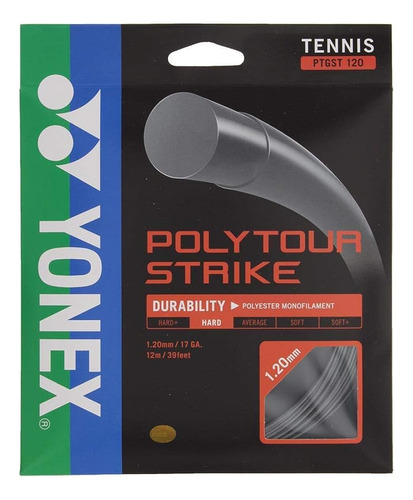 Yonex Poly Tour Strike Cordaje De Tenis Negro