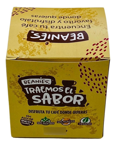 Caja Beanies 40 Sachets Sabores Vegano Gluten Free Premium