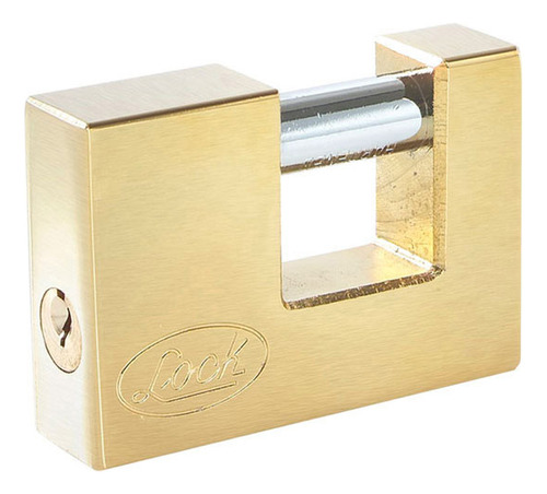 Candado Acero Cortina Llave Estándar 80mm Latón Brillan Lock