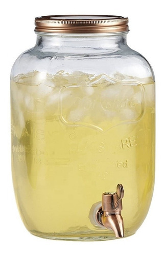 Imagen 1 de 9 de Dispenser Frasco Con Canilla Vidrio De 8 Litros Bebidas Jugo