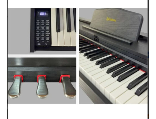Piano Digital Waldman Dpst-88 88 Teclas Cor Marrom-escuro 127V