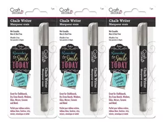 Craft Decor - Chalk Writer - Plateado (cuenta 3) Con Tarjeta