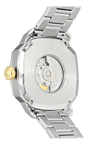Reloj Hombre Versace Vag030016 Automático Pulso Bicolor En