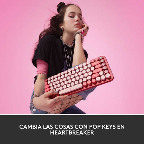 Logitech Pop Keys Teclado Mecánico Inalámbrico Heartbreaker