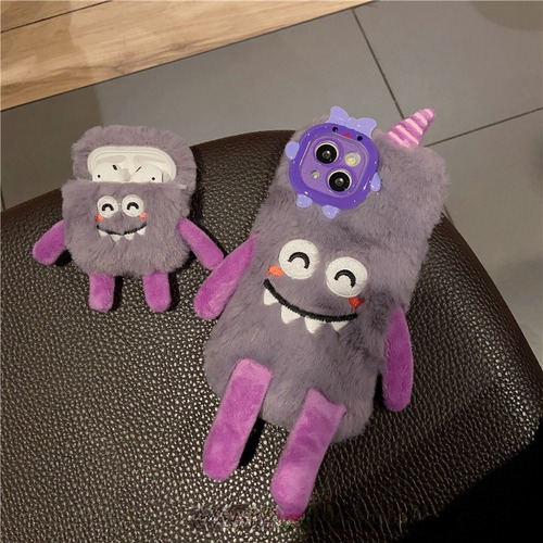 Funda De Monstruo De Peluche Para iPhone Para AirPods