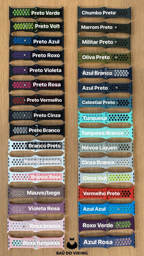 Pulseira Silicone Borracha Nike P/ Apple Watch 38 40 42 44mm