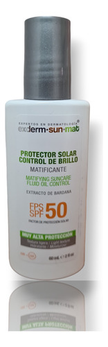 Exderm Protector Solar Fps50 Control De Brillo Matifica 60ml