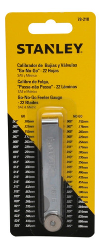 Calibrador De Bujías Y Válvulas 22 Hojas Stanley