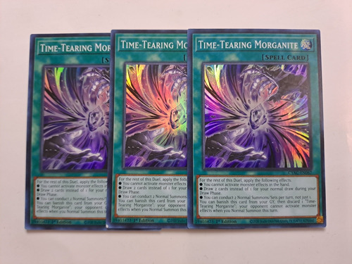 Time Tearing Morganite X3 Cyac-en067 Super Rare Yugioh 