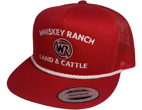 Whiskey Ranch Rope - Sombrero Ajustable (rojo/blanco)